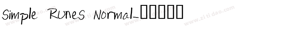 Simple Runes Normal字体转换